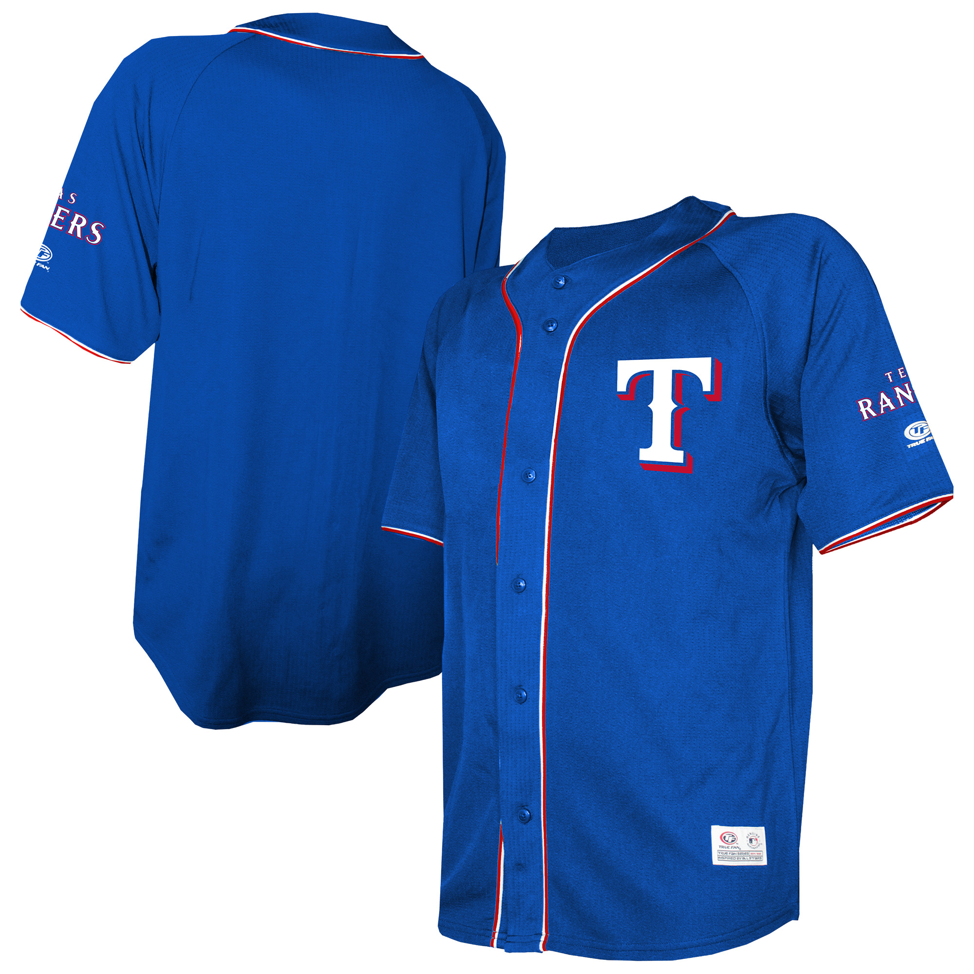 [LK] Texas Rangers Stitches Team Color Full-Button Fashion Jersey - Royal