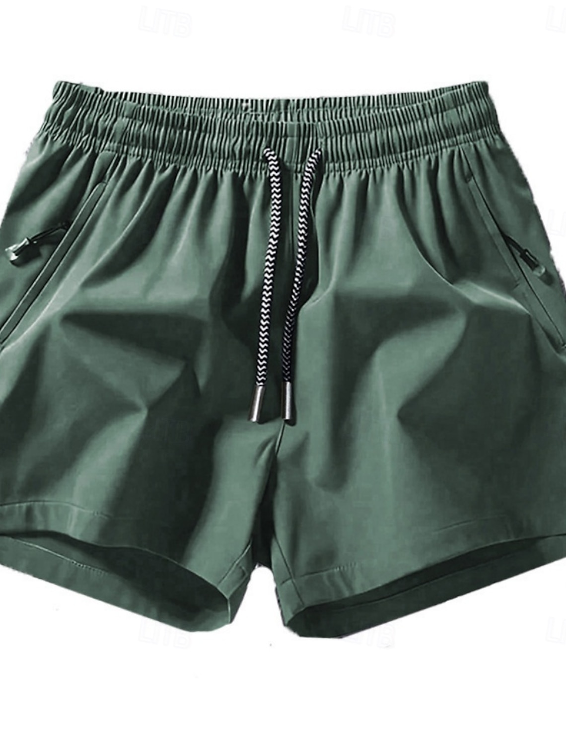 Men's Shorts Summer Shorts Beach Shorts Casual Shorts Athletic Short Drawstring Pocket Elastic Waist Plain Quick Dry Breathable Short Outdoor Beach Running Fashion Sport Blue Black Micro-elastic