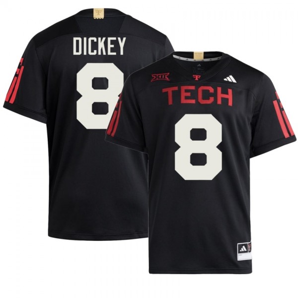 Ttrr Cameron Dickey #8 Ncaa Men Red Authentic Game Jersey