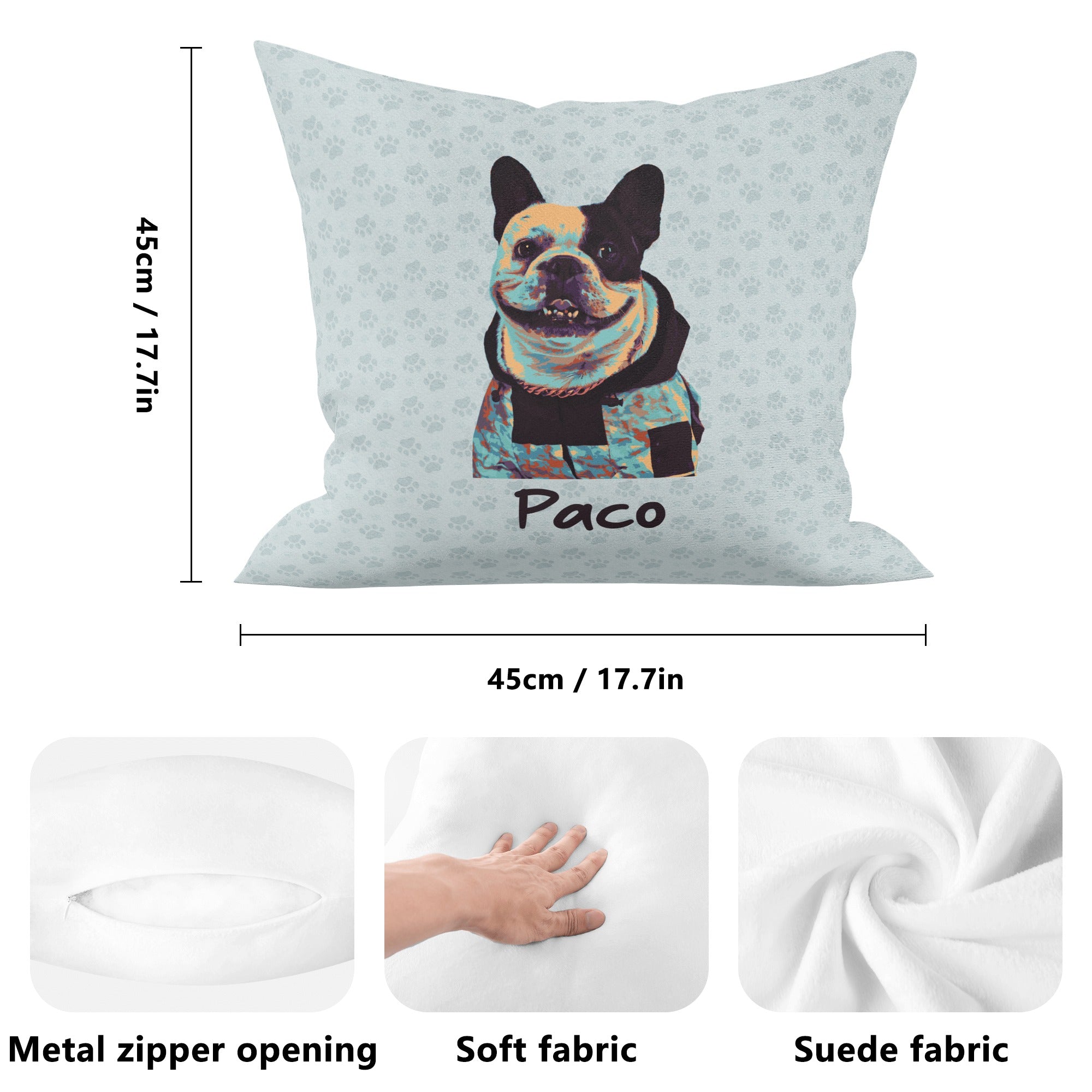 Frenchie Photo - Bulldog Watercolor Style Outdoor Use | Non-slip Design