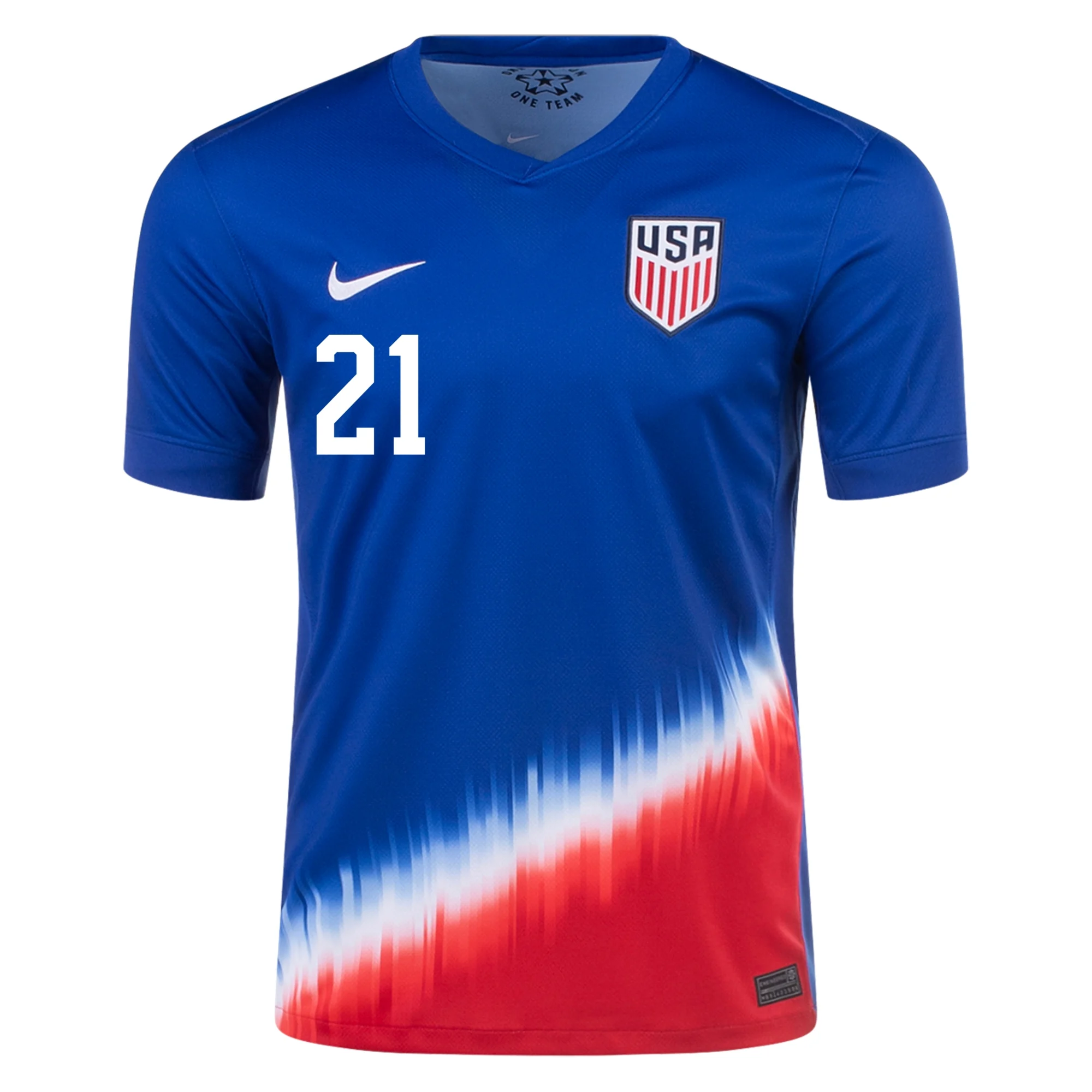 USA Timothy Weah 2024-2025 Away Jersey –  Player Version S