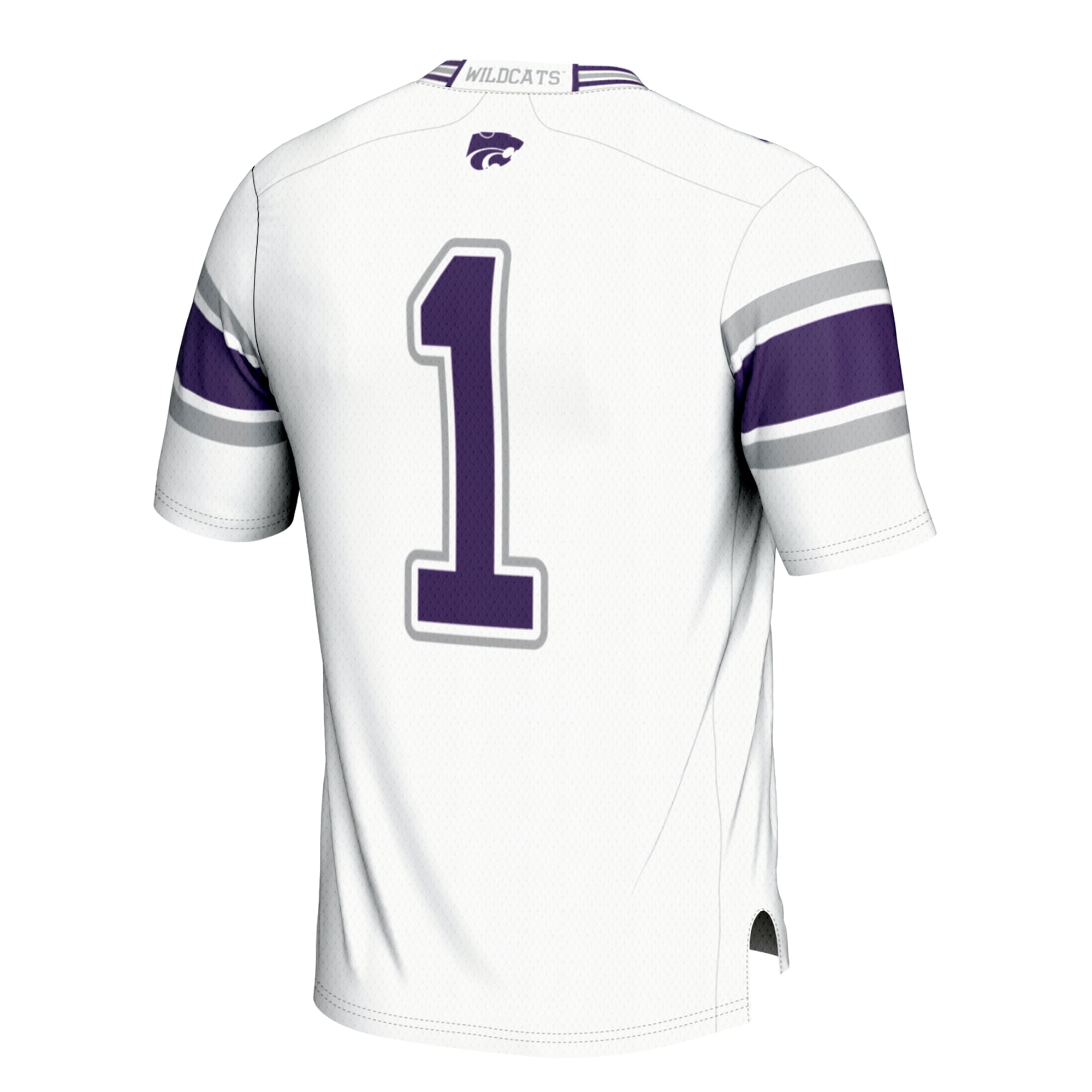 Youth #1 White Kansas State Wildcats Football Jersey