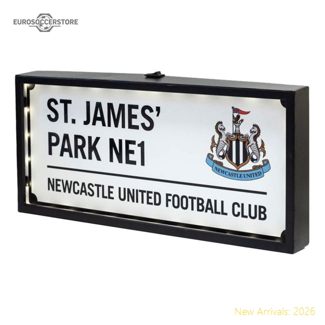 Newcastle United Fc Metal Led Street Sign - Premium Quality