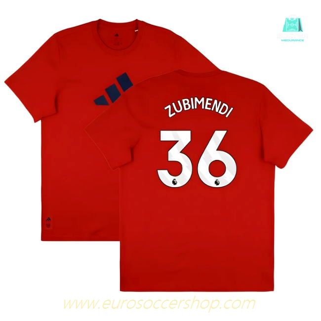 2025-2026 Arsenal Season Graphic Tee (Scarlet) (Zubimendi 36)