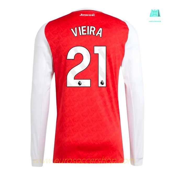 2025-2026 Arsenal Long Sleeve Home Shirt (Vieira 21)