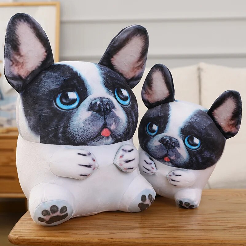 FrenchieHugs Cuddle-Worthy Frenchie Shaped Plush Cushion