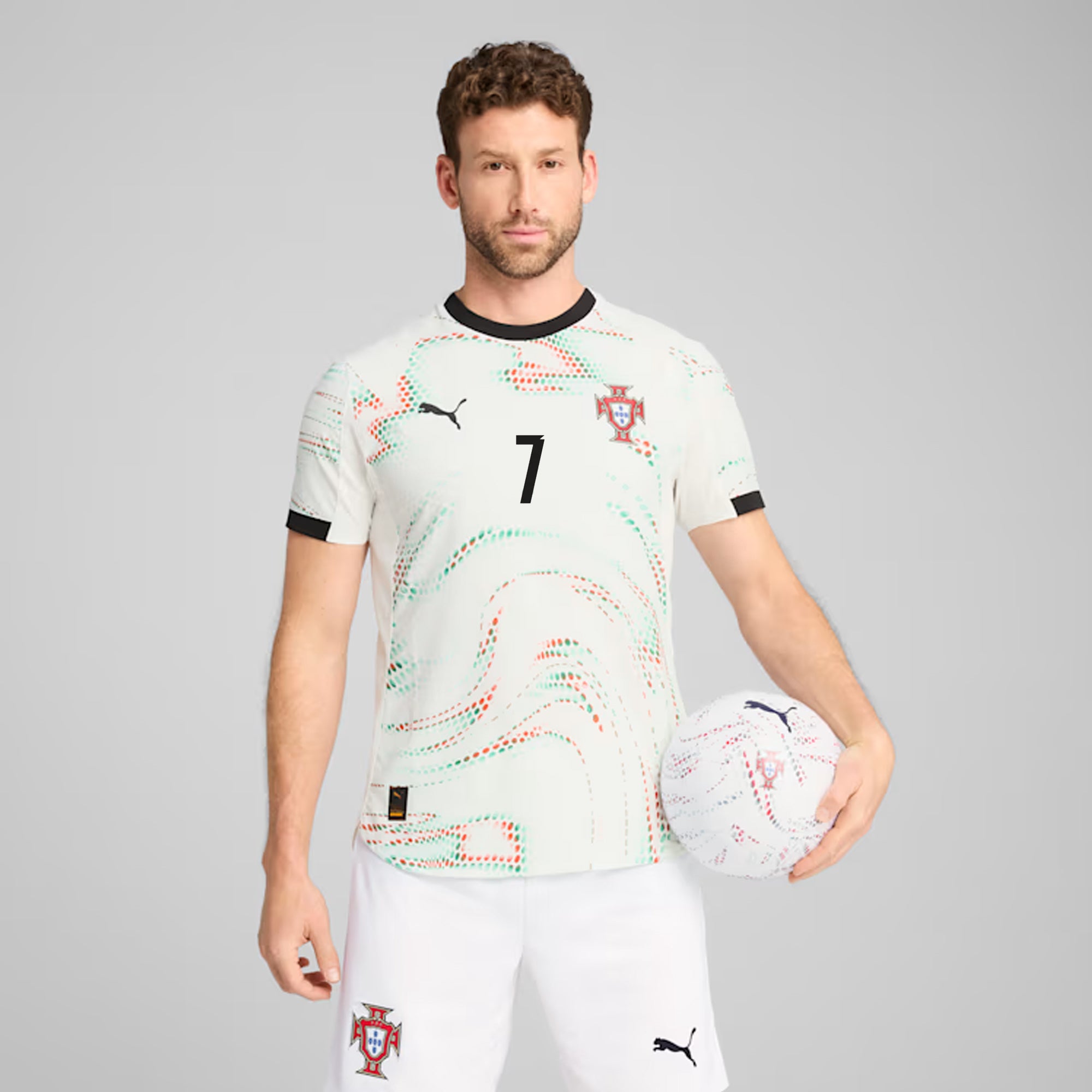 Puma Portugal Cristiano Ronaldo Authentic Away Jersey 25/26 (Puma White/Puma Black)