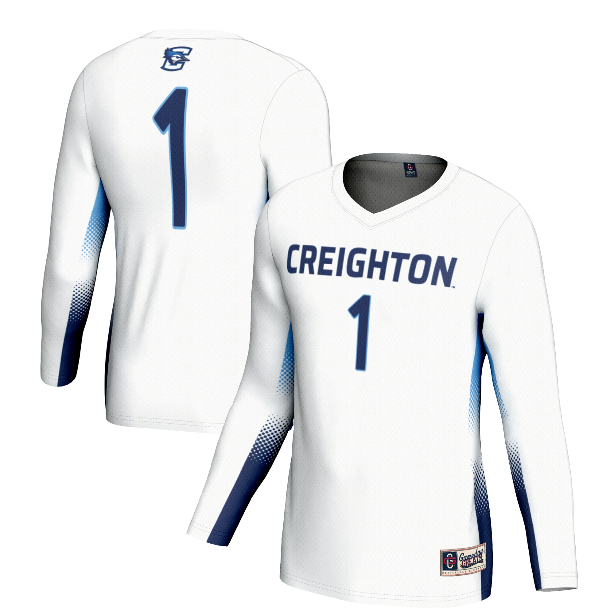 [NJP] Youth Creighton Bluejays GameDay Greats Lightweight Volleyball Jersey - White