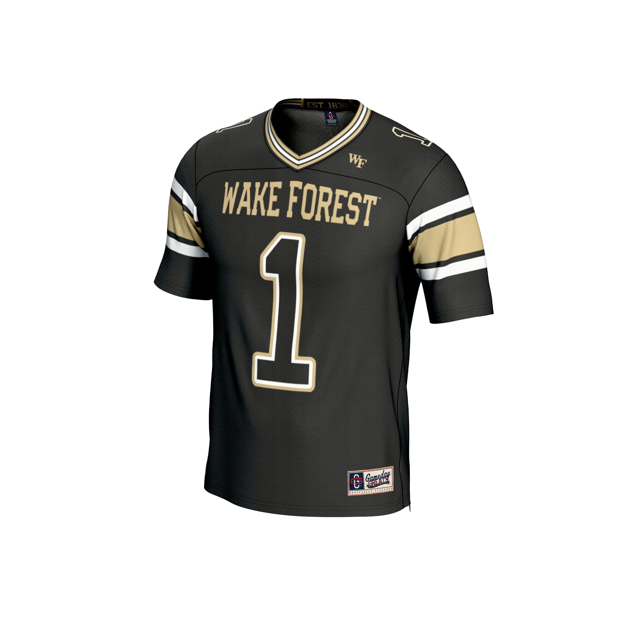 #1 Wake Forest Demon Deacons GameDay Greats Unisex Lightweight Football Fashion Jersey - Black