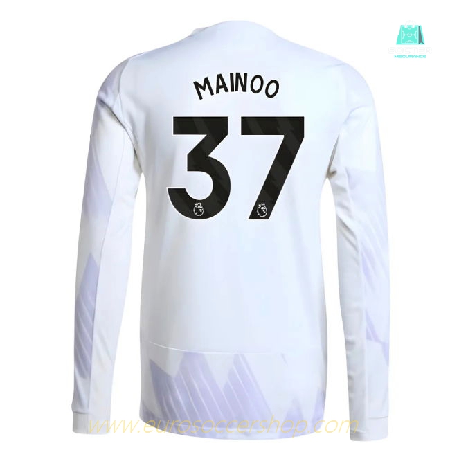 2025-2026 Man Utd Authentic Long Sleeve Away Shirt (Mainoo 37)