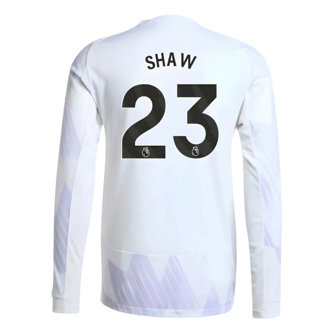 2025-2026 Man Utd Authentic Long Sleeve Away Jersey (Shaw 23)