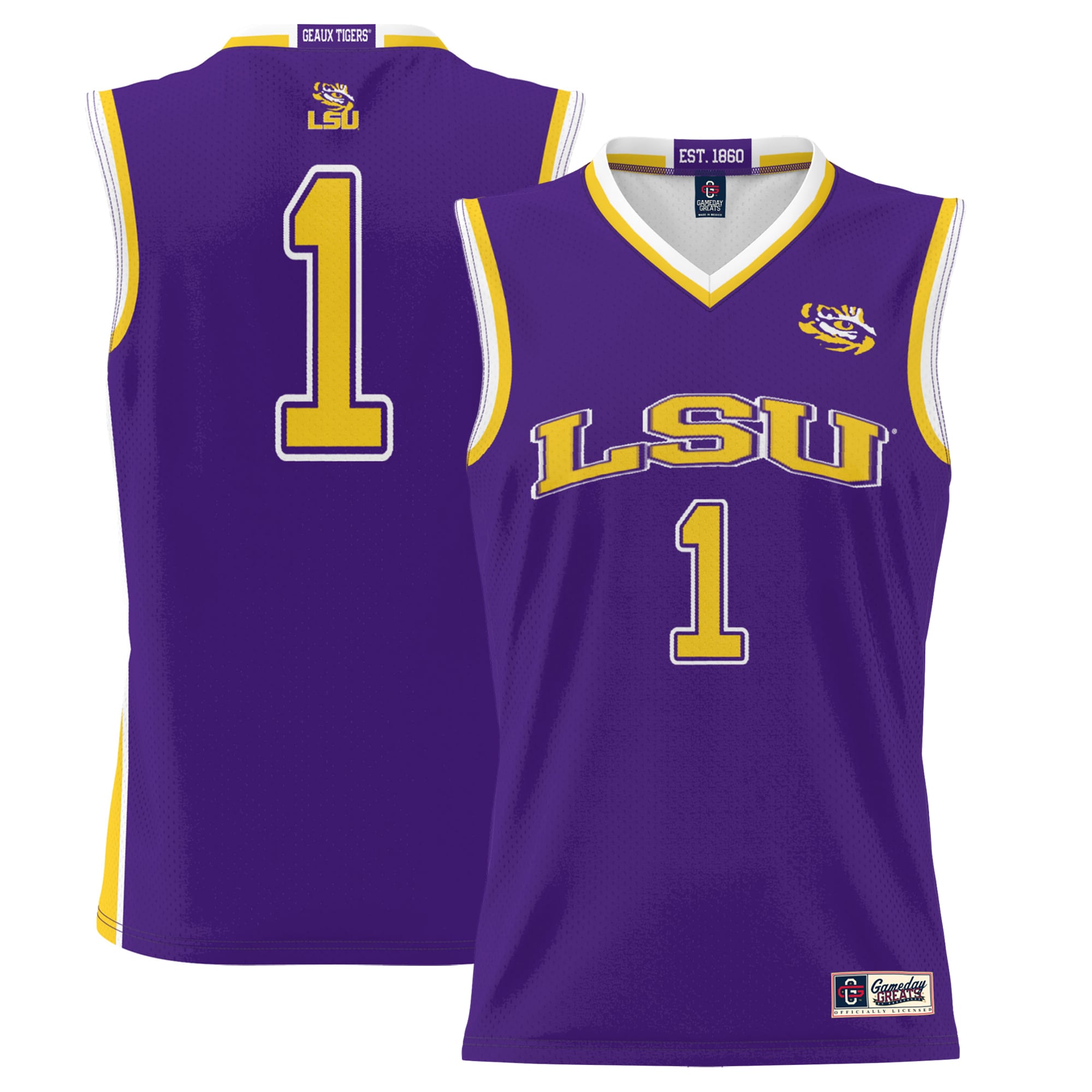 [NJP] Women's LSU Tigers GameDay Greats Lightweight Basketball Jersey - Purple