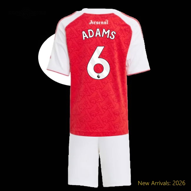Child-friendly Arsenal Mini Jersey Adams 2025-2026 Dri-fit