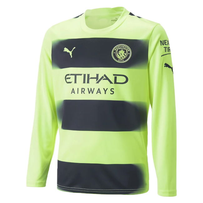 Elite Man City 2022-2023 Man City Long Sleeve Third Shirt (Your Name)