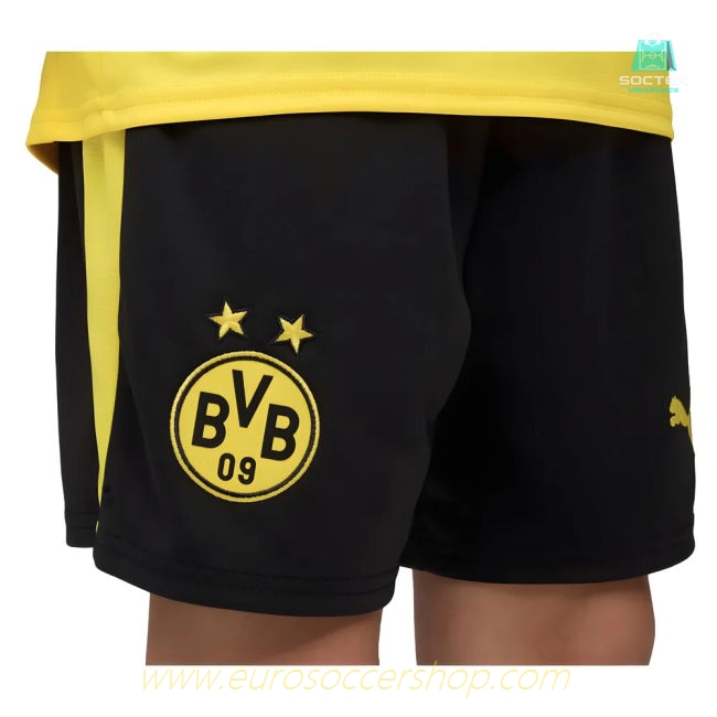2025-2026 Borussia Dortmund Home Shorts (Black) - Kids