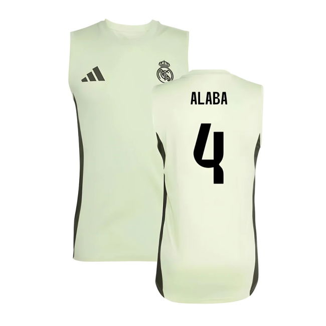 2025-2026 Real Madrid Sleeveless Training Jersey (Almost Lime) (Ala...
