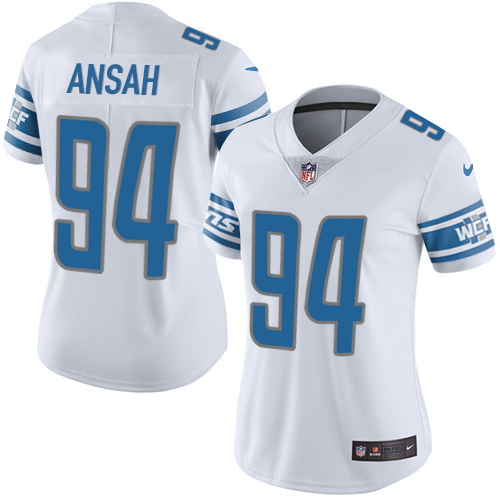 NFL Detroit Lions #94 Ziggy Ansah White Limited Jersey - High Quality
