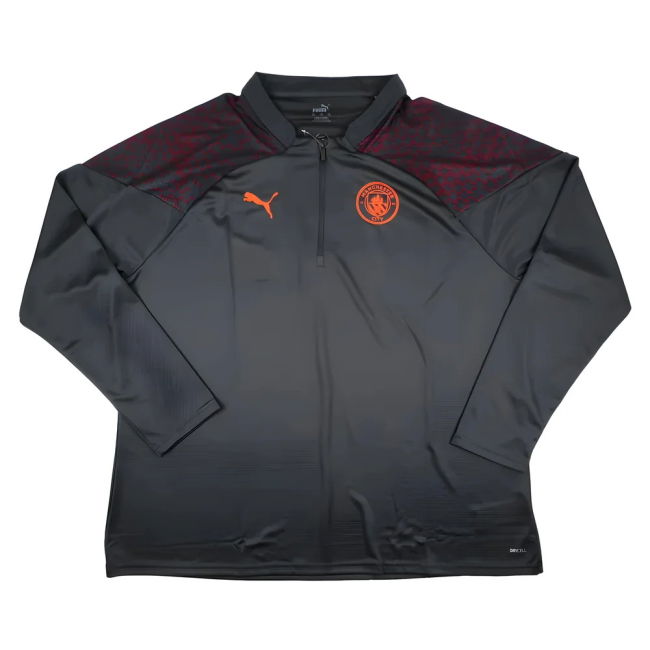 Women's 2023-2024 Man City Training Half Zip Top (Strong Grey)