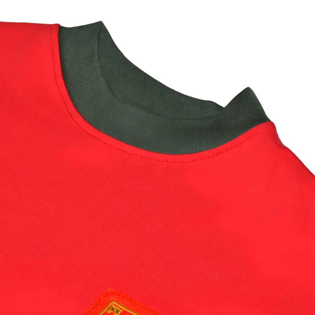 Portugal 1966 Short Sleeve Retro Football Shirt Euro Premium