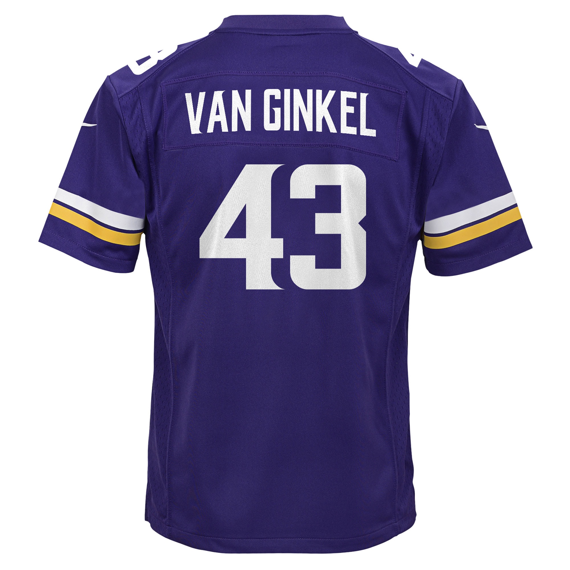 [LK] Andrew Van Ginkel Minnesota Vikings Youth Youth Jersey - Purple