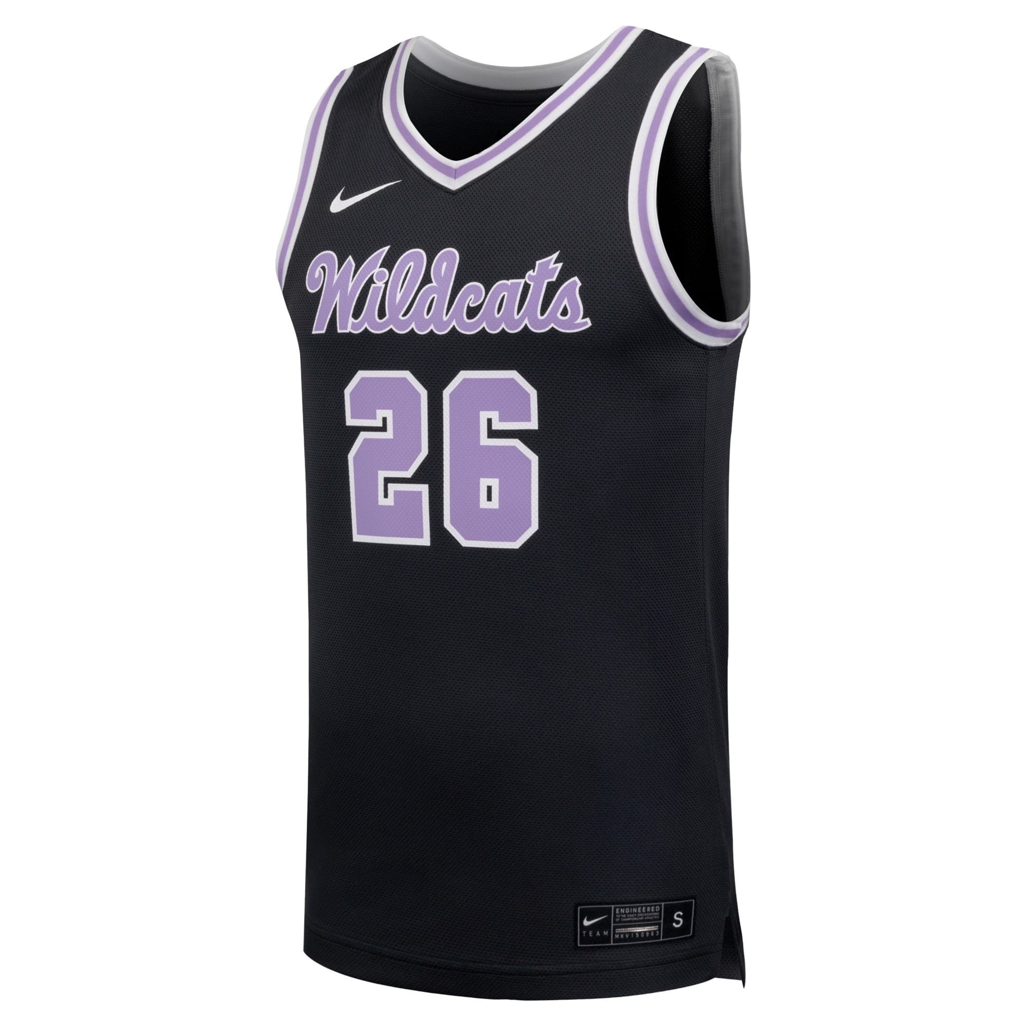 [NJP] Kansas State Wildcats Replica Basketball Jersey - Anthracite