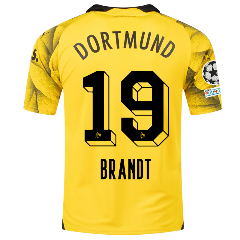 Borussia Dortmund Brandt 2023-2024 UCL Third Jersey – Authentic Shirt