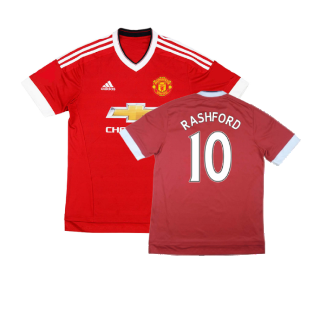 Manchester United 2015-16 Home Shirt ((Excellent) M) (Rashford 10)