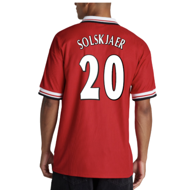 Men's 1998-2000 Man Utd Retro Home Shirt (Solskjaer 20)