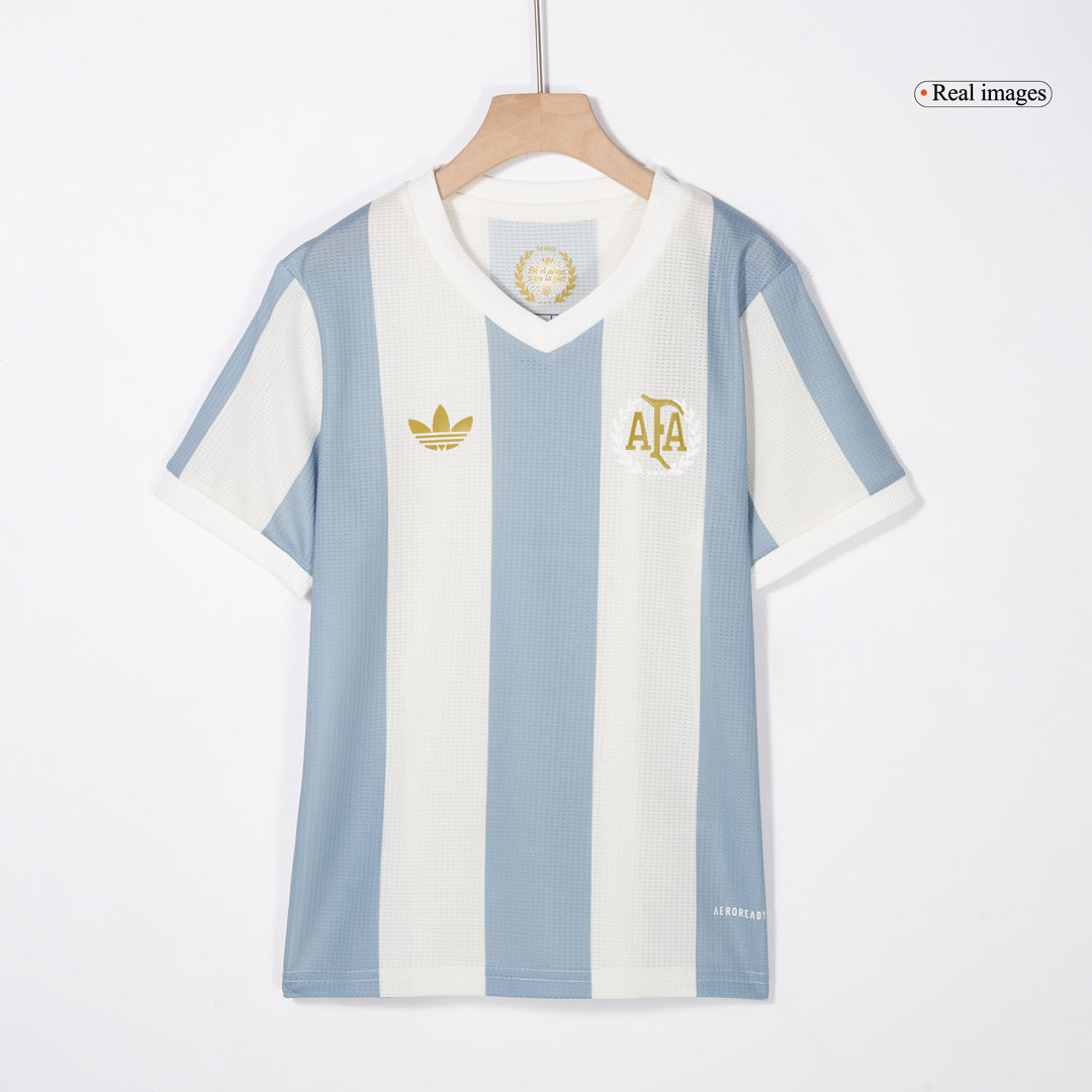 Kid's Argentina Soccer Jersey Kit(Jersey+Shorts) 2024 - 50th Anniversa