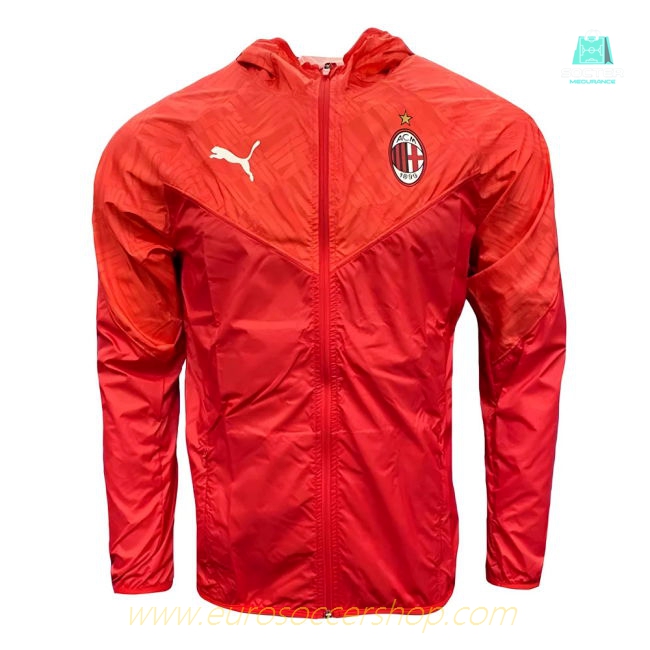 2020-2021 AC Milan Warmup Jacket (Red)