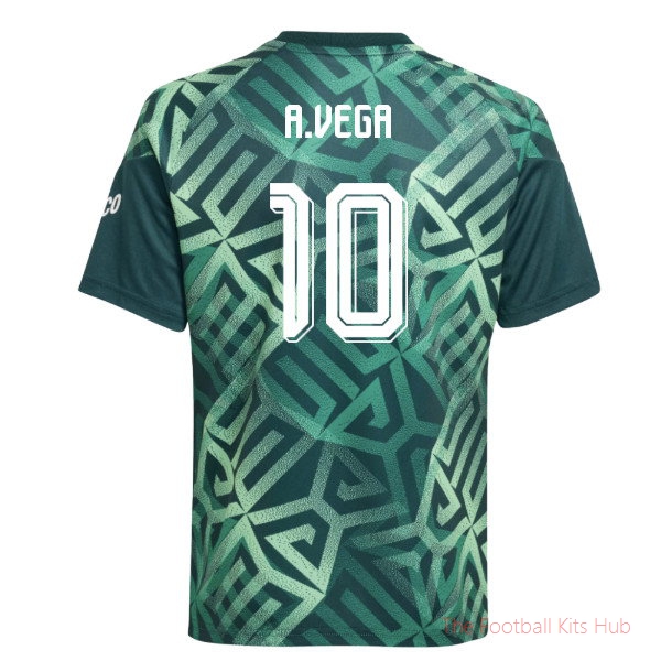 Mexico 2026-2027 Pre-Match Shirt Kids' A Vega #10 National Team Jersey