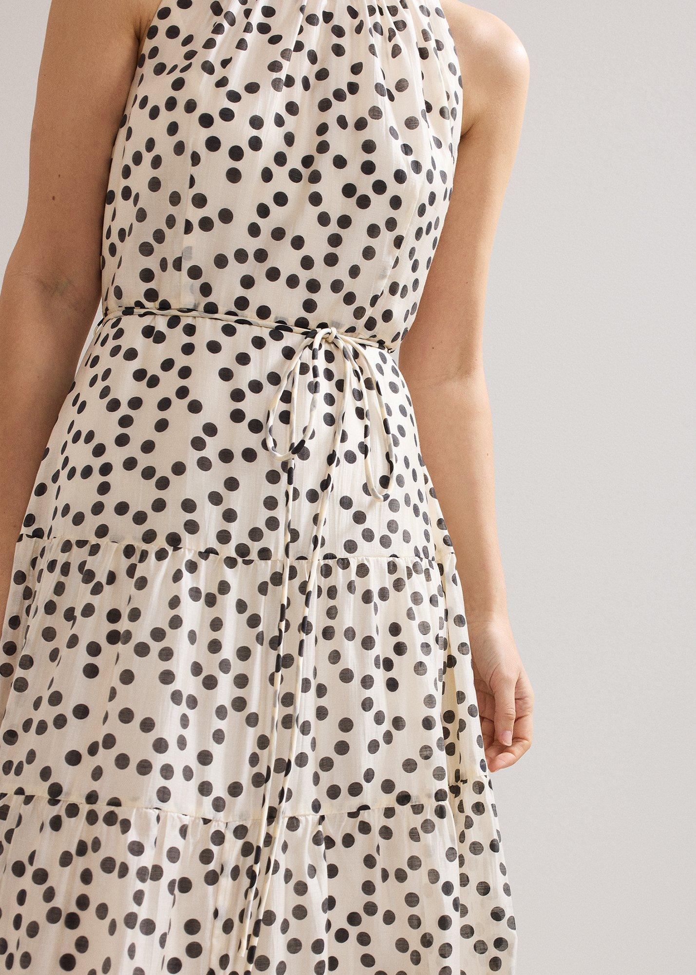 Nita Spot Tiered Maxi Dress