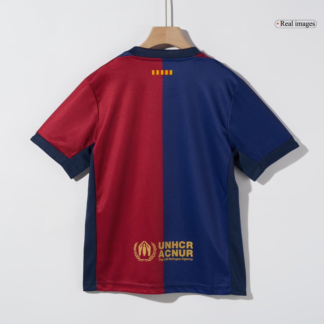 Kid's Barcelona Home Soccer Jersey Kit(Jersey+Shorts) 2024/25 - COLDPL