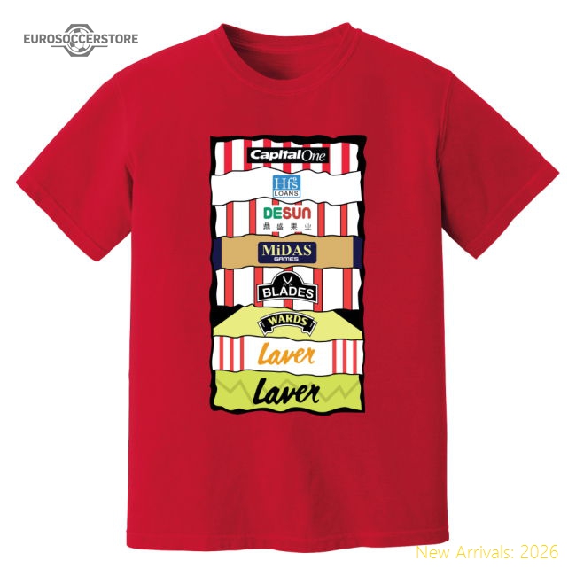Sheffield United Sponsor History T-shirt (red) - Premium Quality