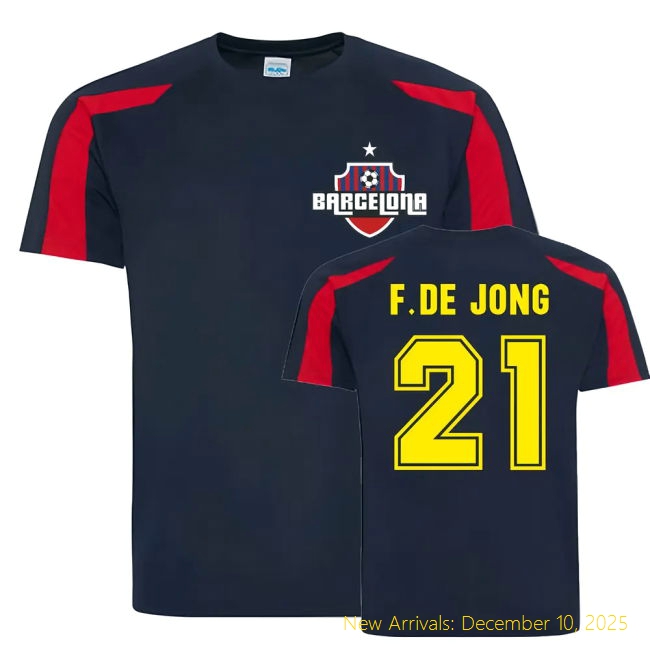 Barca Frenkie de Jong Barcelona Sports Training Premium Jersey (Navy)
