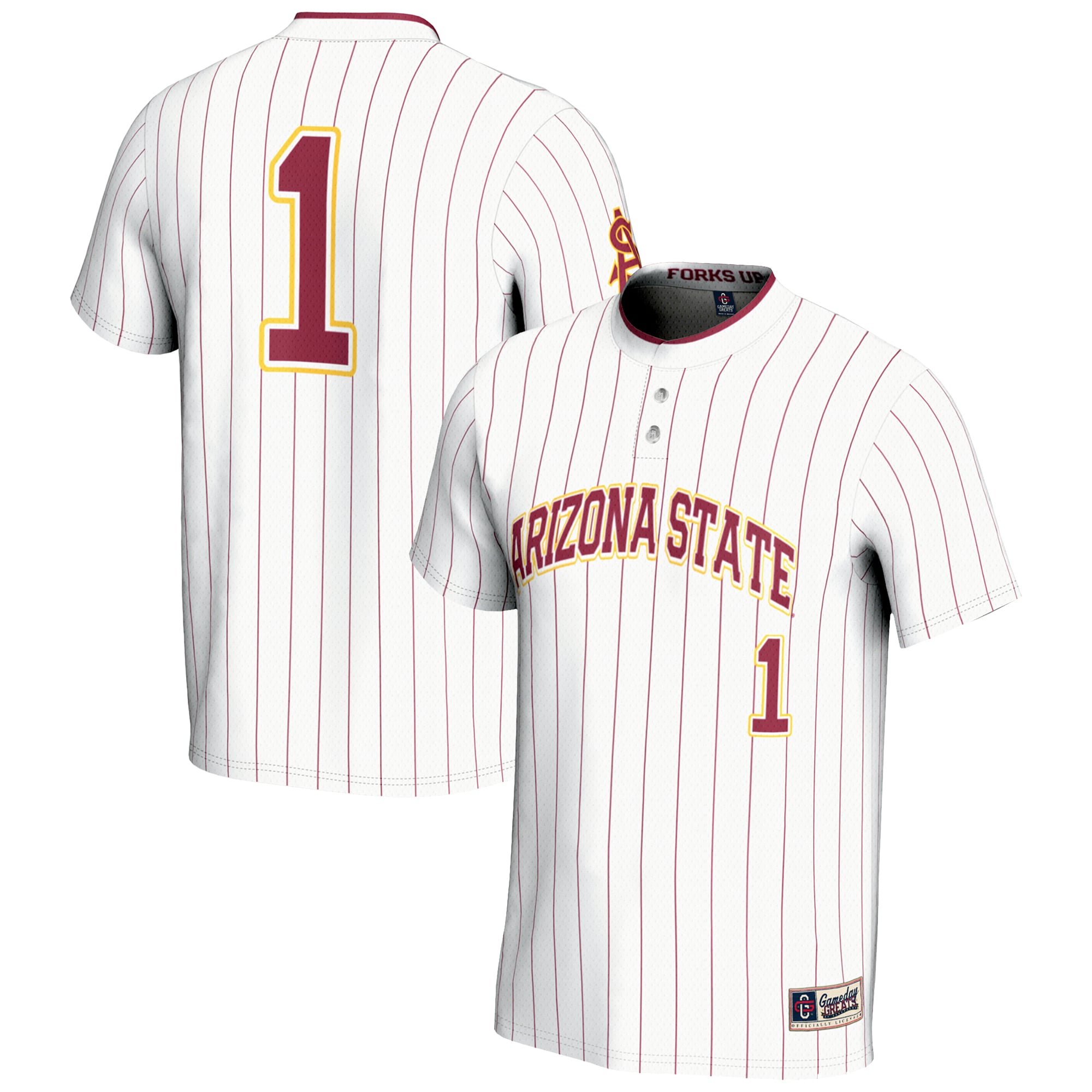 #1 Arizona State Sun Devils GameDay Greats Youth Lightweight Softball Jersey - White