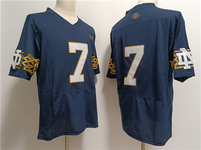 Men's Notre Dame ND Game 2024 stitched Audric Estim #7 college