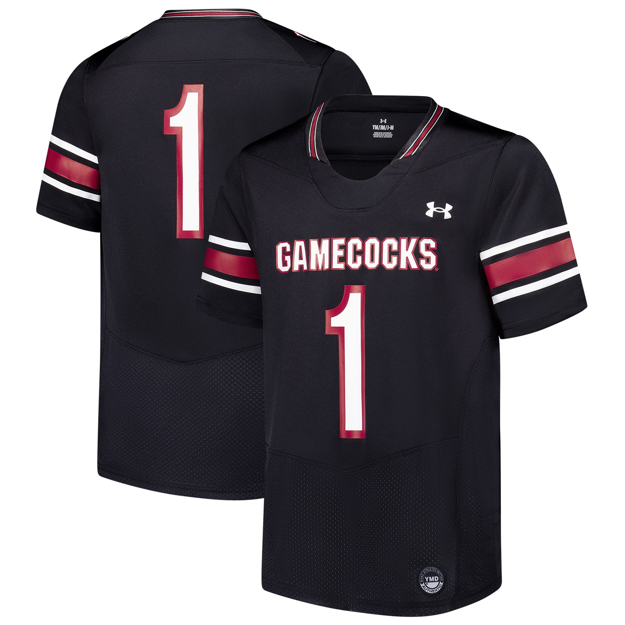 #1 South Carolina Gamecocks Under Armour Youth Replica Football Jersey - Black