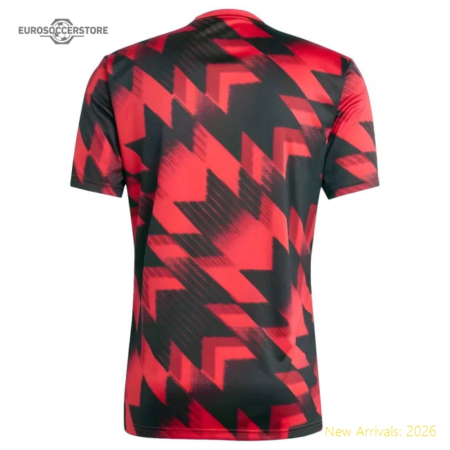 2025-2026 Man Utd Pre-Game Top (Red) (De Ligt 4) In Multiple Youth Sizes