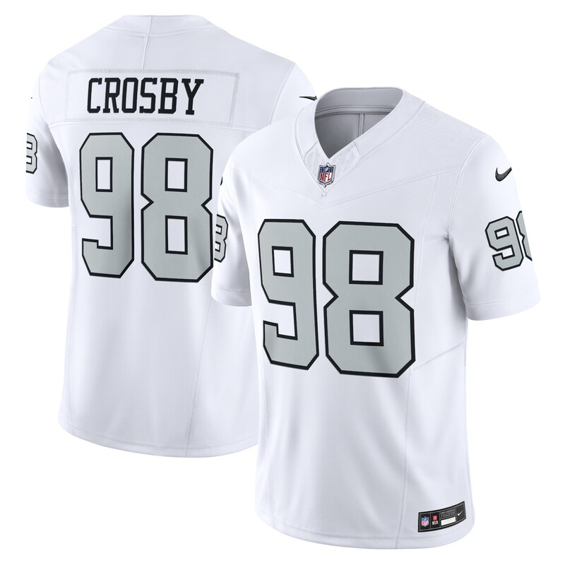 None Maxx Crosby LV Raiders Bold Authentic Jersey Football Apparel