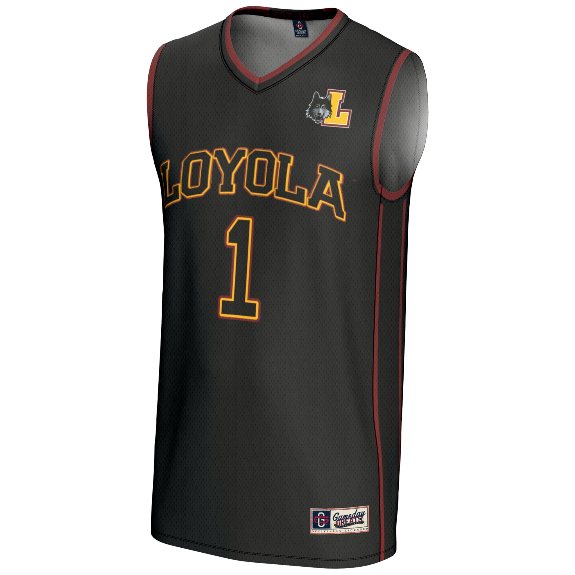 [NJP] Loyola Chicago Ramblers GameDay Greats Lightweight Basketball Jersey - Black