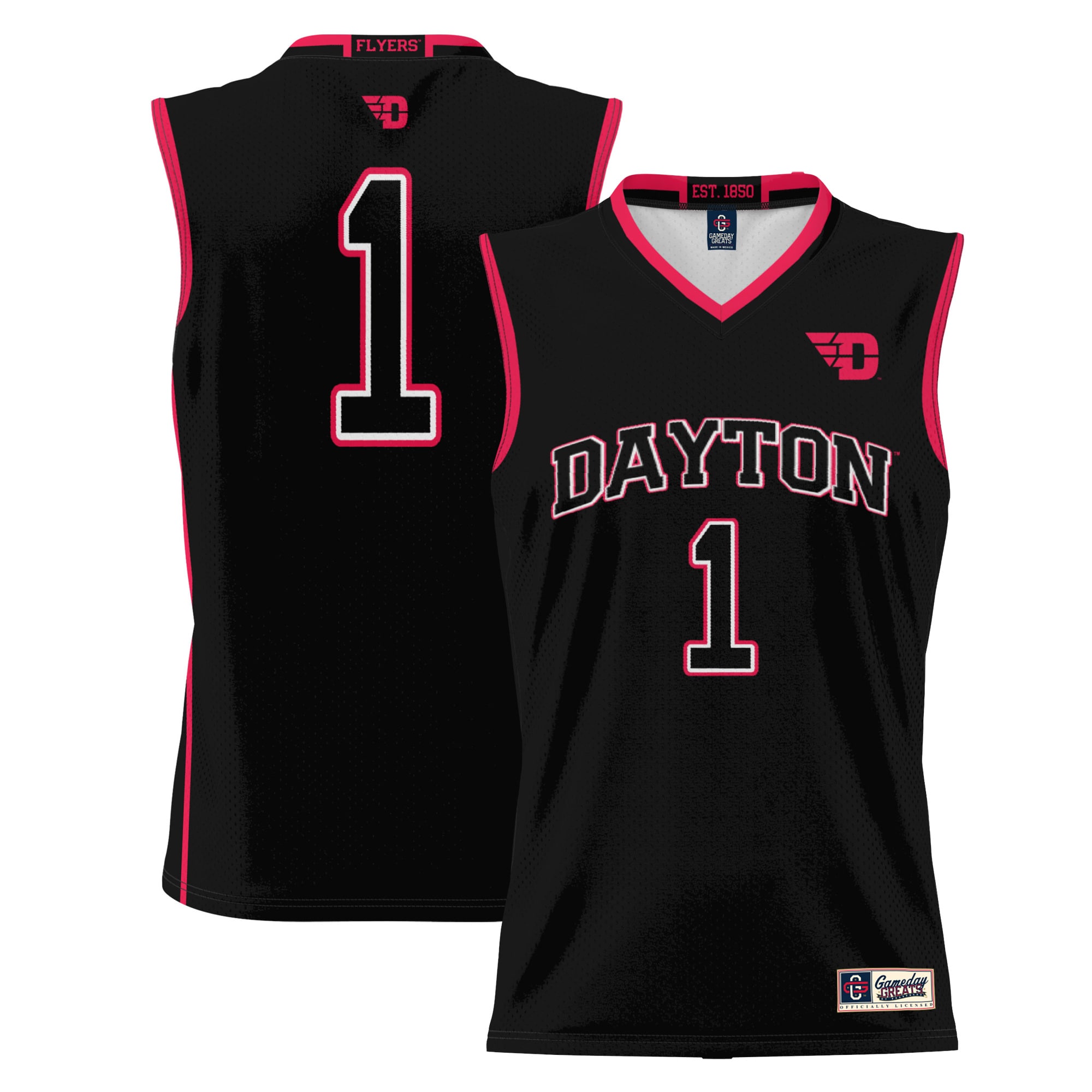 [NJP] Dayton Flyers GameDay Greats Lightweight Basketball Jersey - Black