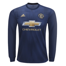 18-19 Manchester United Third Away Navy Long Sleeve Jersey Shirt -