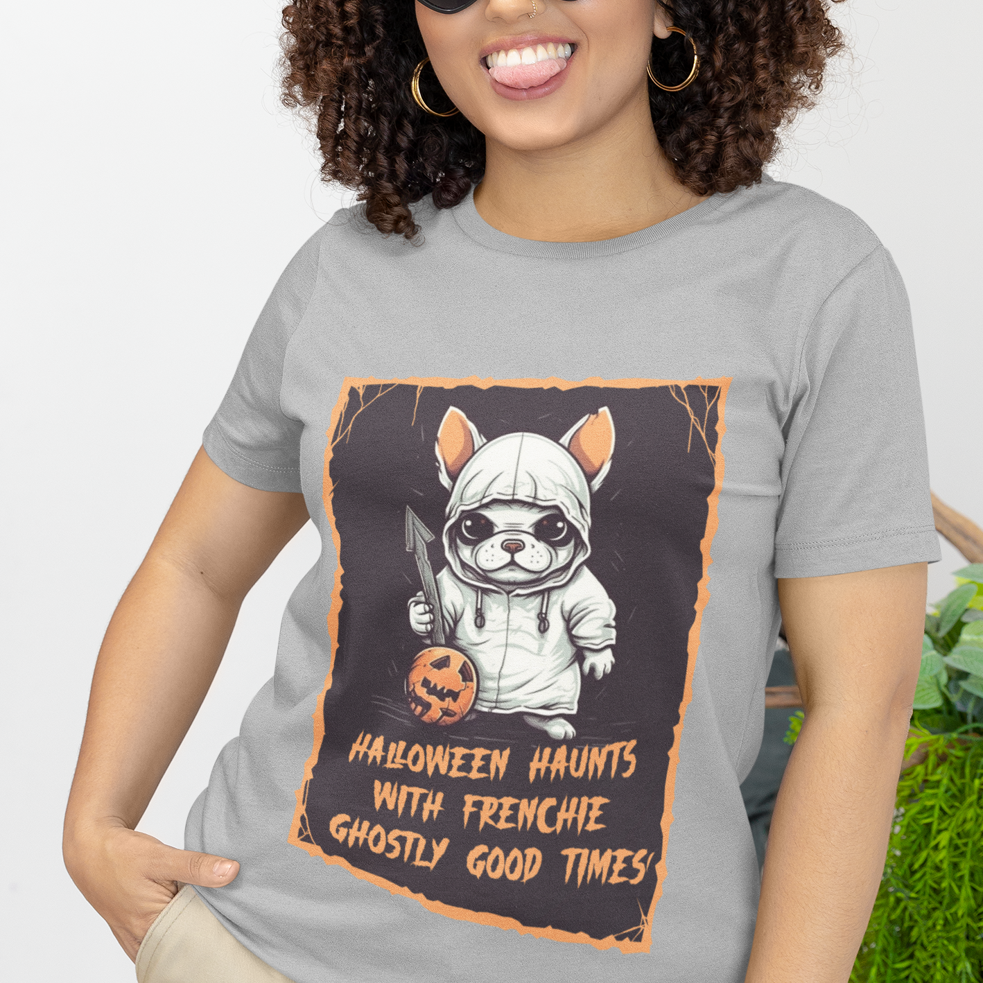 French Bulldog Pawsitively Spooky Unisex T Shirt Useful Frenchie Gear