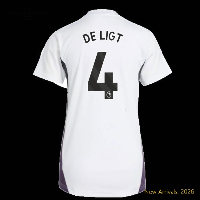 2025-2026 Man Utd Training Jersey (White) - Womens (De Ligt 4)