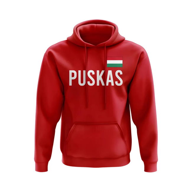 Franc Puskas Hungary Name Hoody (Red) Worldcup Authentic