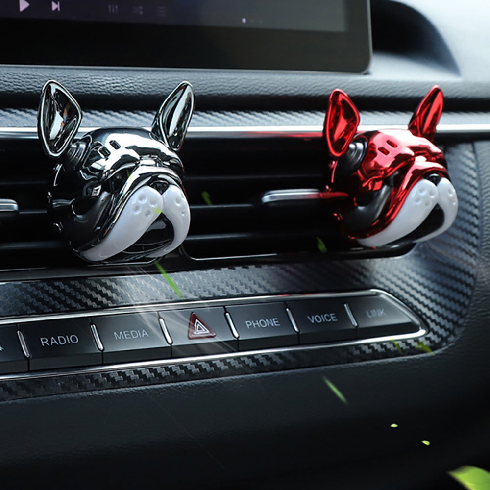 Street-Ready Cozy French Bulldog Shaped Car Air Freshener for Dog Owners