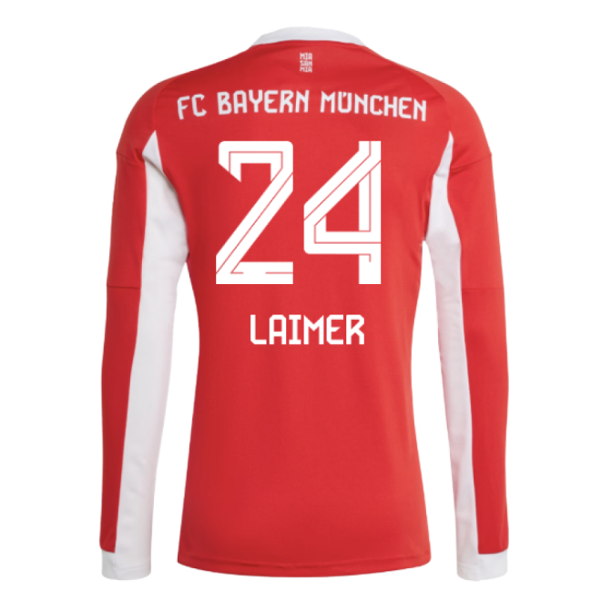 High-Quality 2025-2026 Bayern Munich Long Sleeve Home Shirt (Laimer