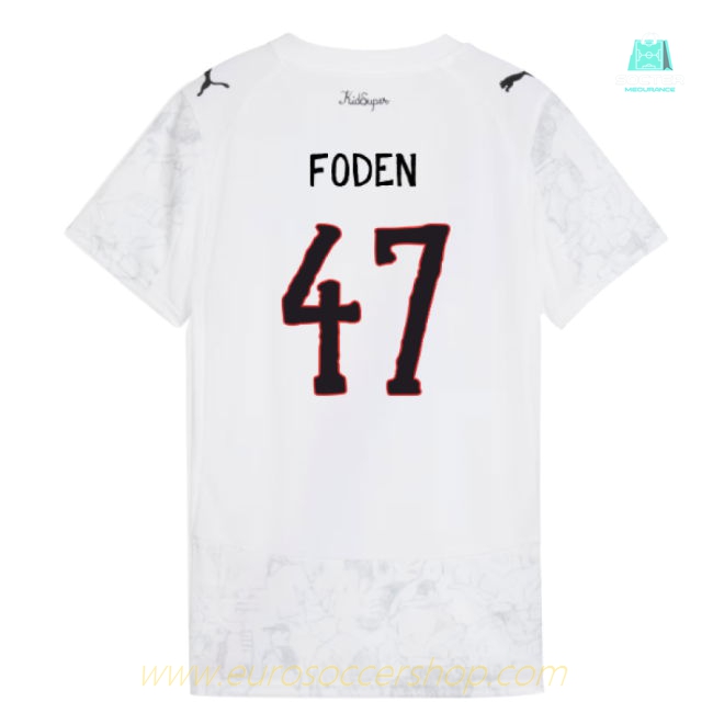 2025-2026 KIDSUPER x Manchester City CWC Shirt (White) - Womens (Foden 47)