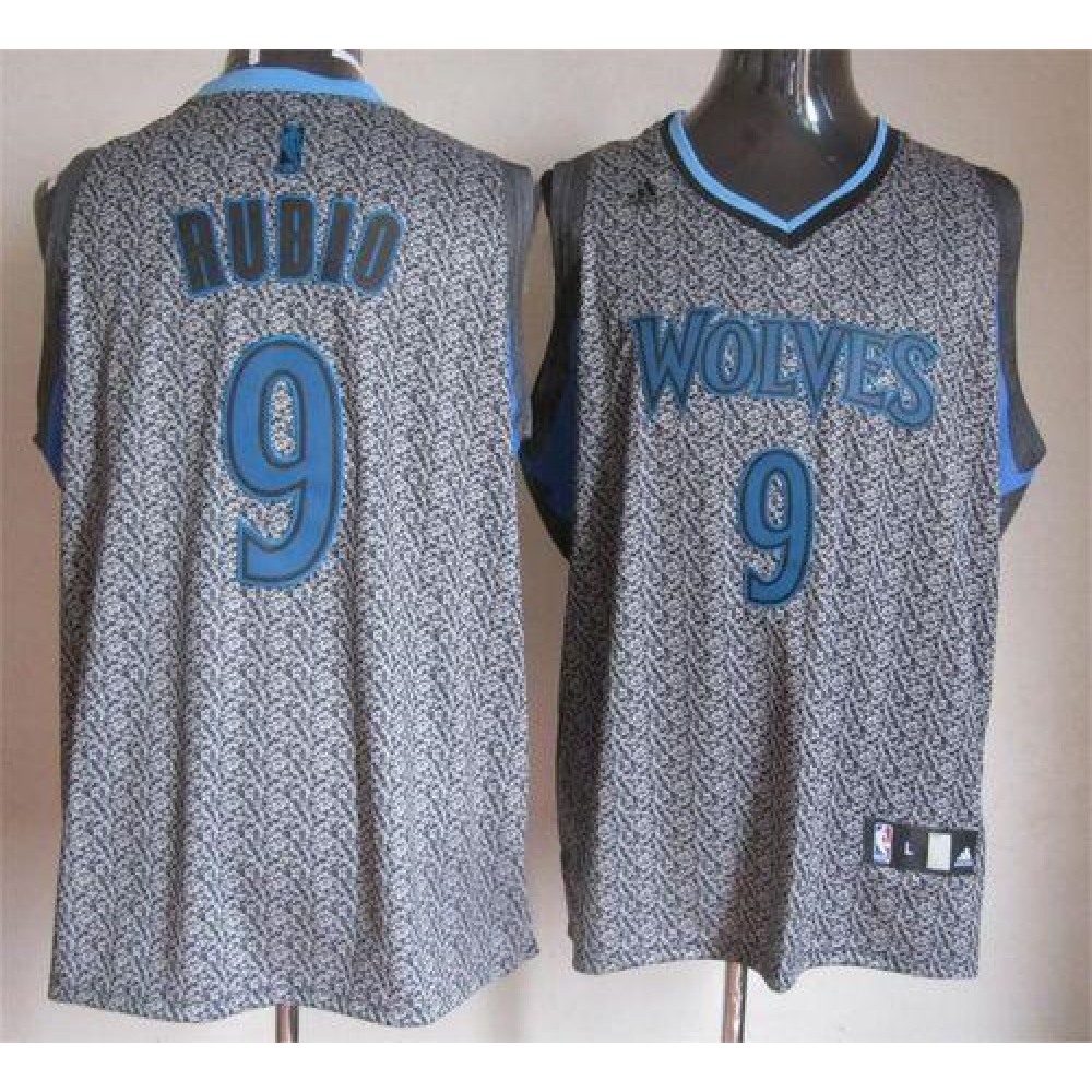 Authentic Men's Timberwolves #9 Ricky None Basketball Jersey